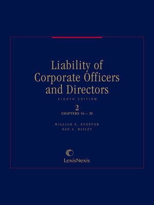 cover image of Liability of Corporate Officers and Directors